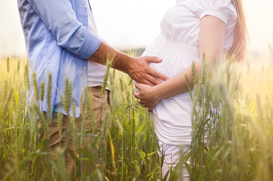 Maternity shoot featuring pregnant woman.