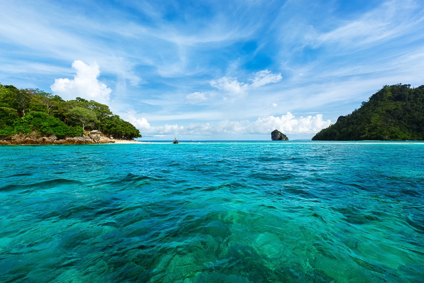 Seascape of blue ocean.